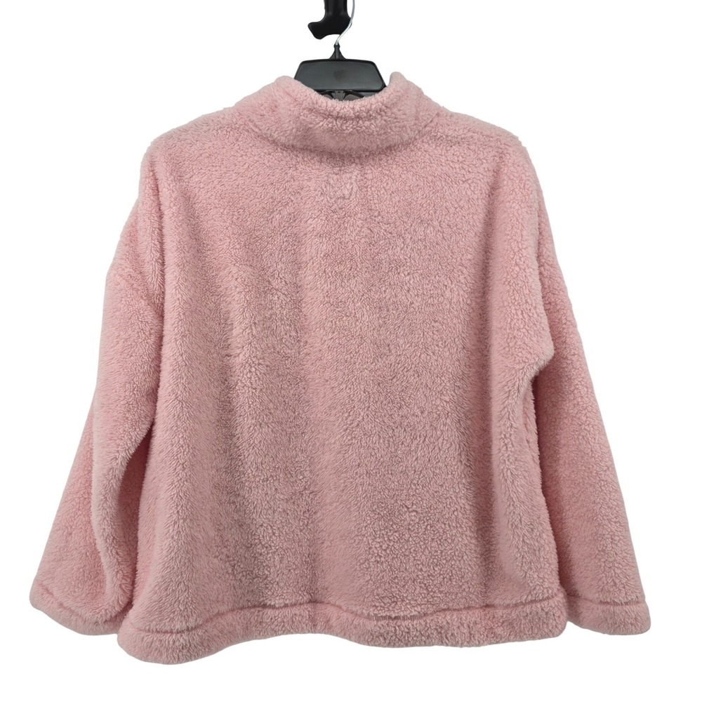 Jane and Bleecker Pink Funnel Neck Pullover Fleece Sweatshirt XL Coxy Soft Casua - Picture 2 of 5